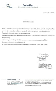 Referencje -ControlTech 500