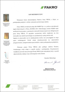 Referencje - Fakro 600